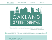 Tablet Screenshot of oaklandgreendental.com